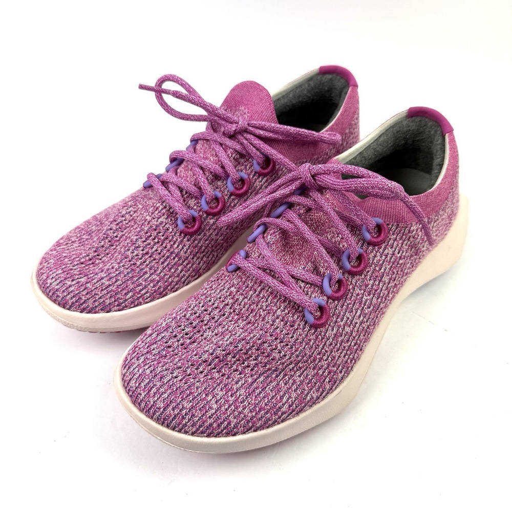Allbirds Tree Dasher 2 Womens 11 Pink Lace Up Slip On Athletic Colorful Sneaker